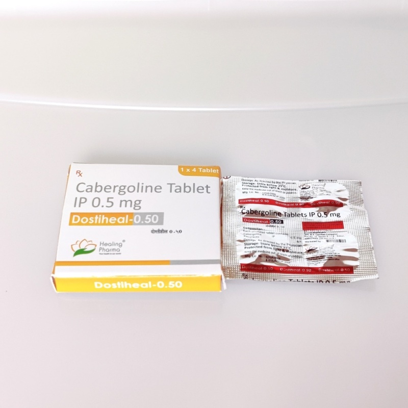 Cabergoline 1 pack of 4 tablets 0.5mg